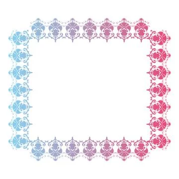 Modern frame isolated. Modern gradient blue and red. Stylish colorful paint Stock Illustration