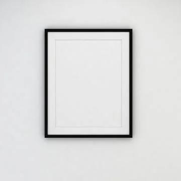 Modern frame on the wall Illustrazione stock