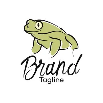 Modern Frog logo. Vector illustration. Stock Illustration