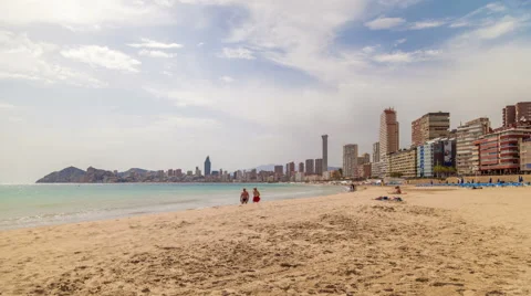 Modern Front Beach Skyline during Summer Stock Footage 52527460