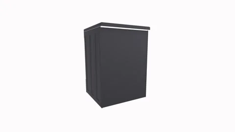 Modern front load washing machine isolated on white background 스톡 동영상 304248987