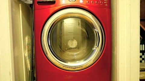 Modern Front Loading Washing Machine Stock Footage 303595