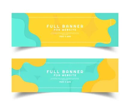 Modern full banner for website fluid style frame with space for your text Stock Illustration