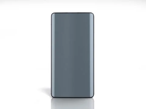 Modern full screen smart phone empty screan 3d render on white Stock Illustration
