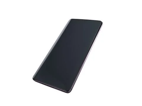 Modern full screen smart phone 3d render on white no shadow Stock Illustration