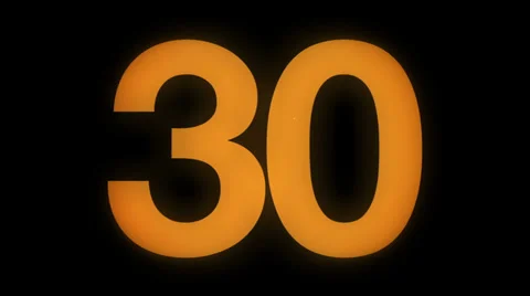 Modern fun countdown from 30 to 0 Video stock 37843782