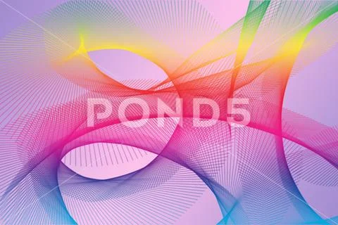 Modern futuristic abstract wave design with vibrant glowing lines PSD Template