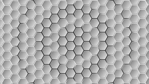 Modern futuristic background of white hexagons surface concept. Stock Footage 267984444