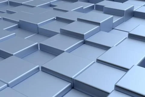 Modern futuristic cubes construction Stock Illustration