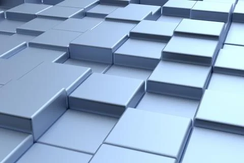 Modern futuristic cubes construction Stock-Illustration