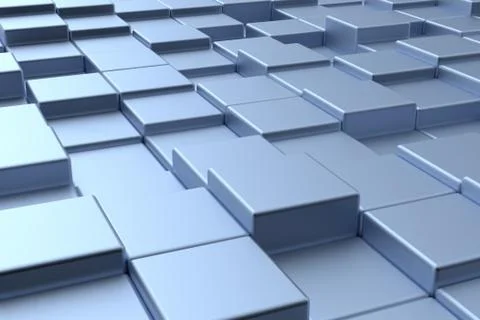 Modern futuristic cubes construction Stock Illustration
