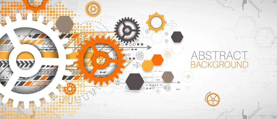 Modern futuristic, engineering, science, technology vector background. Stockillustratie