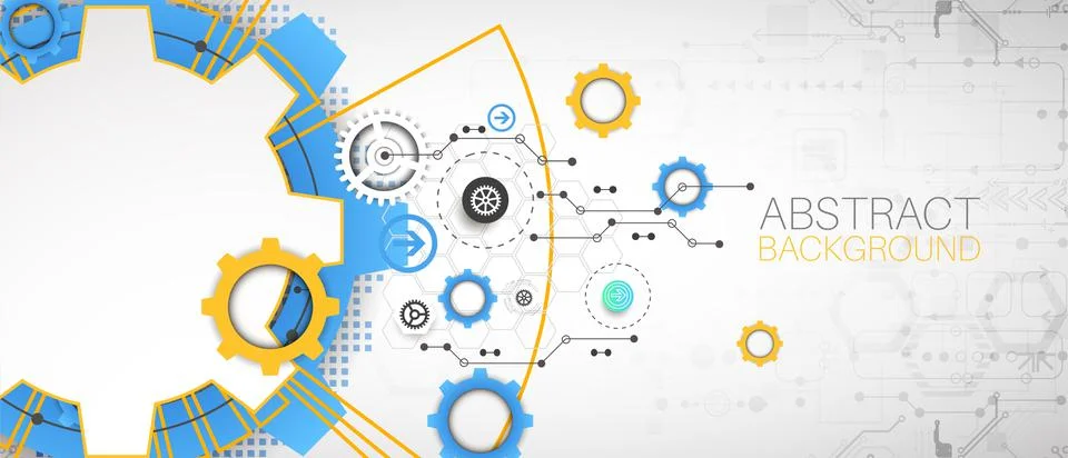 Modern futuristic, engineering, science, technology vector background. Stock Illustration