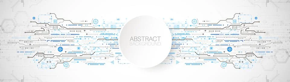 Modern futuristic, engineering, science, technology vector background. Circui Stock Illustration
