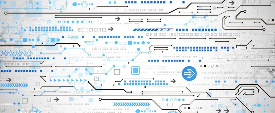 Modern futuristic, engineering, science, technology vector background. Circui 스톡 일러스트