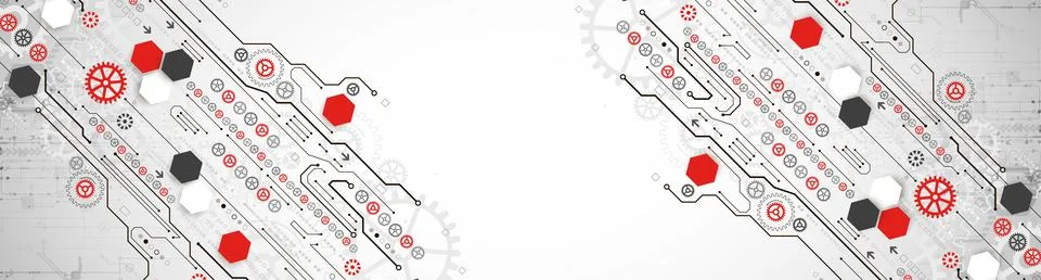 Modern futuristic, engineering, science, technology vector background. Circui Illustrazione stock