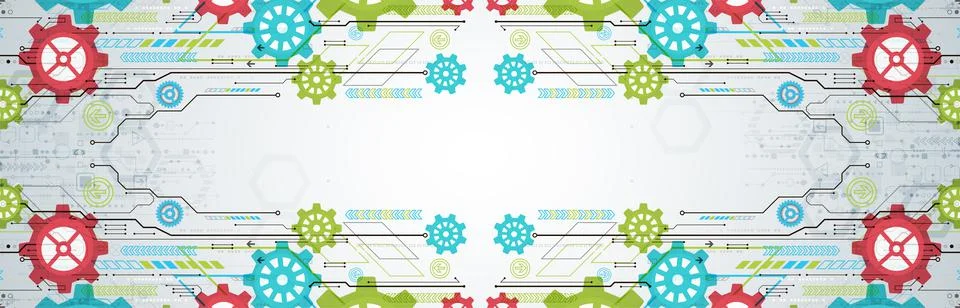 Modern futuristic, engineering, science, technology vector background. Circui 스톡 일러스트