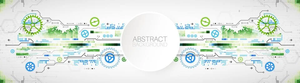 Modern futuristic, engineering, science, technology vector background. Circui イラスト素材