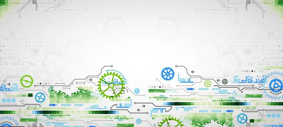 Modern futuristic, engineering, science, technology vector background. Circui Illustrazione stock