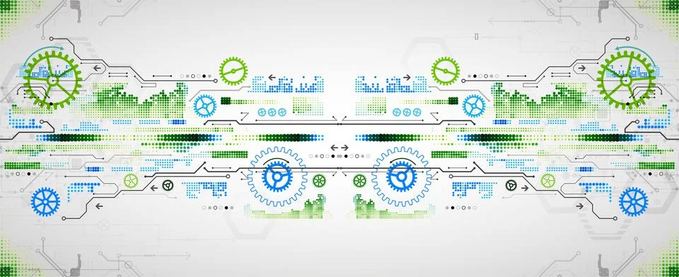 Modern futuristic, engineering, science, technology vector background. Circui 스톡 일러스트