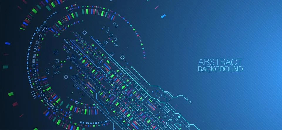 Modern futuristic, engineering, science, technology vector background. Stockillustratie