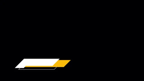 Modern futuristic lower third yellow animation title Stock Footage 287264614