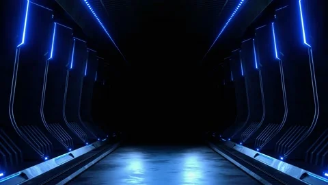 Modern futuristic sci-fi background video loop Stock Footage 189743293