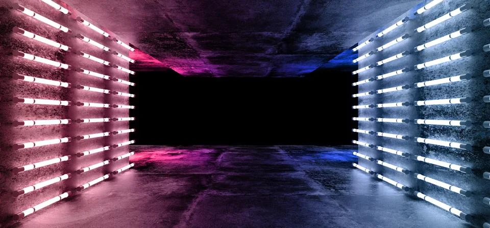 Modern Futuristic Sci Fi Concept Club Background Grunge Concrete Empty Dark R 스톡 일러스트