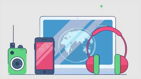 Modern Gadgets. Electronic Devices Usage Animation Stock Footage 321109999