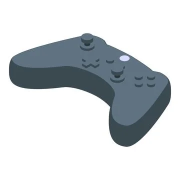 Modern game controller isolated on white Stock Illustration