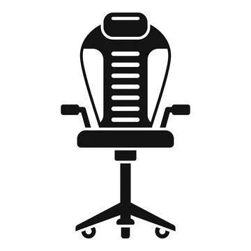 Modern gaming chair with adjustable backrest icon Stock Illustration