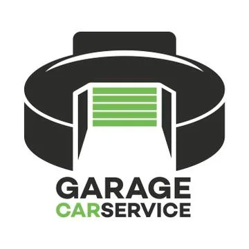 Modern Garage logo Stock Illustration