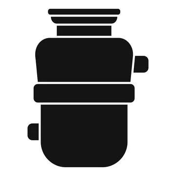 Modern garbage disposal unit icon showing kitchen appliance for grinding food Stock Illustration