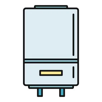 Modern gas boiler vector icon for home heating system Stock Illustration