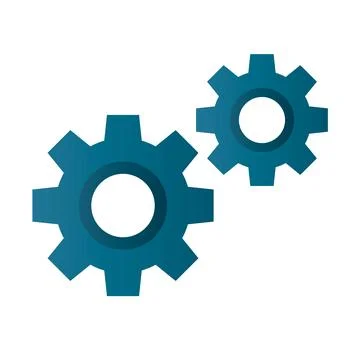 Modern gears icon. System configuration icon. Vector. Stock Illustration