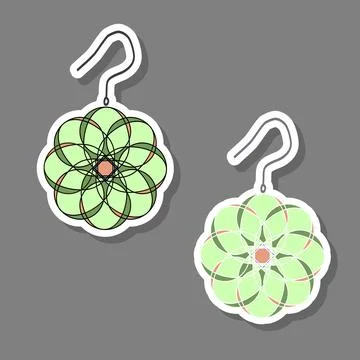 Modern gem emblem with bright precious jewel of different shapes Stock Illustration