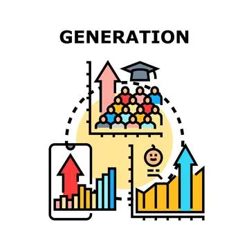 Modern generation demographic progress and growth concept Stock Illustration