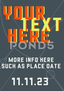 Modern Geo Event/Announcement Template A4 PSD Template