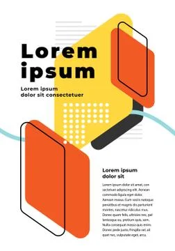 Modern geometric abstract background with copy space. Clean and minimal desig Stock Illustration