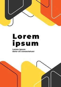 Modern geometric abstract background with copy space. Clean and minimal desig Stock Illustration