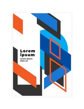 Modern geometric abstract background with copy space (Original) Stock Illustration