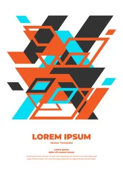 Modern geometric abstract background with copy space Stock Illustration