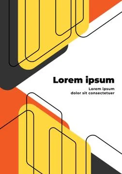Modern geometric abstract background with copy space. Clean and minimal desig Stock Illustration