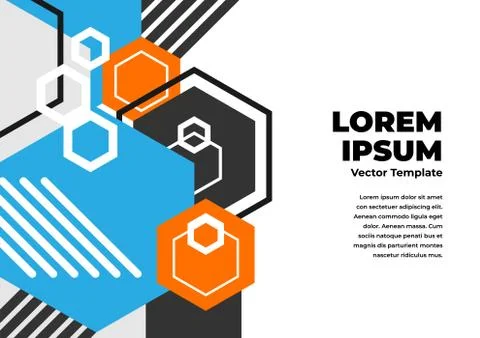 Modern geometric abstract background with copy space. Stock Illustration