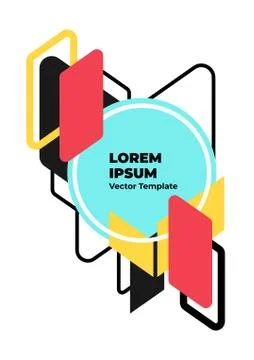 Modern geometric abstract background. Dynamic shapes composition with copy sp Stock Illustration