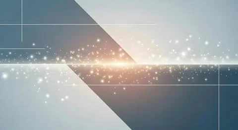 Modern geometric abstract background with glowing horizontal light beam and.. イラスト素材