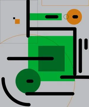 Modern geometric abstract background. Pattern with colored elements. Stock-Illustration