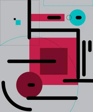 Modern geometric abstract background. Pattern with colored elements. Stock Illustration