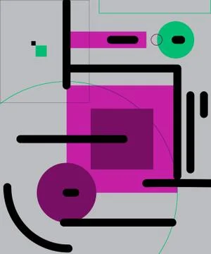 Modern geometric abstract background. Pattern with colored elements. Stock-Illustration