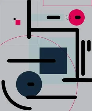 Modern geometric abstract background. Pattern with colored elements. Illustrazione stock